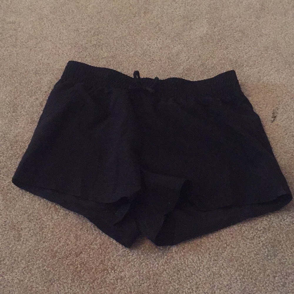 black shorts